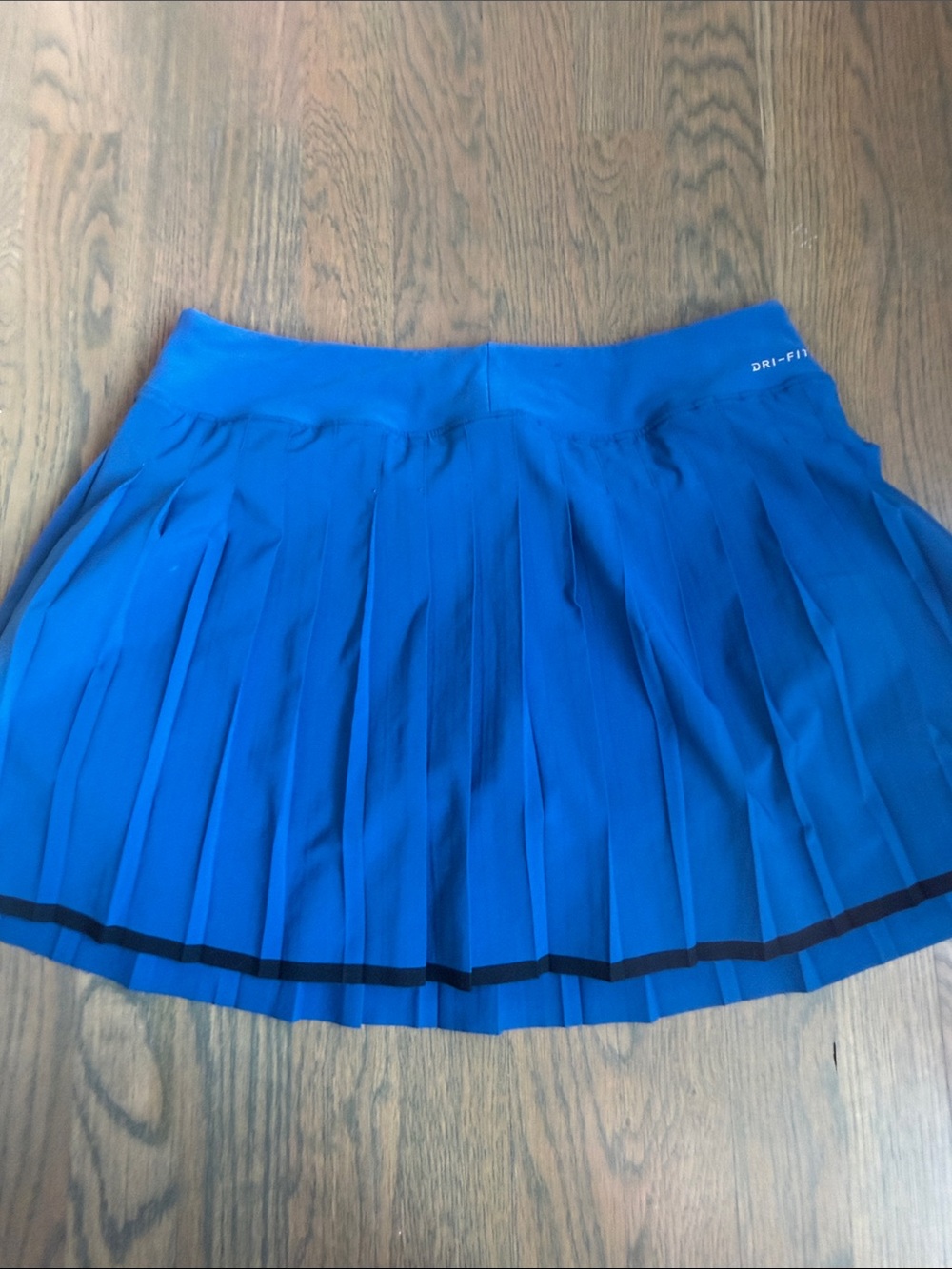 Nike Royal Blue Pleated Tennis Skirt with Black Trim - Picture 5 of 5
